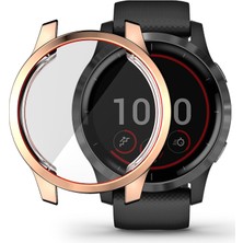 Enkay Garmin Venu 2 Için 45MM / Vivoactive 4 45MM Koruyucu Kılıf Altın Gül (Yurt Dışından)