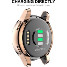 Enkay Garmin Venu 2 Için 45MM / Vivoactive 4 45MM Koruyucu Kılıf Altın Gül (Yurt Dışından)