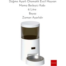 Pakeway Zaman Ayarlı Mama Kabı  6 Litre Beyaz - Pakeway