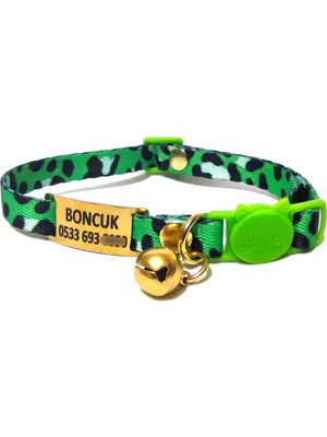 Ayz Markalama Gold Güvenlik Kilitli Kedi Tasması, Isimli Kedi Tasması, Kedi Isimlik, Kedi Künyesi, Safety Click Tasma, Sallanmayan Künye