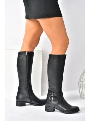 Fox Shoes Siyah Deri Günlük Kadın Çizme N555511103