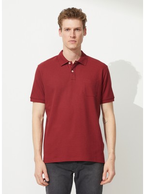 Altınyıldız Classics Polo Yaka Bordo Erkek T-Shirt 4A9000000002