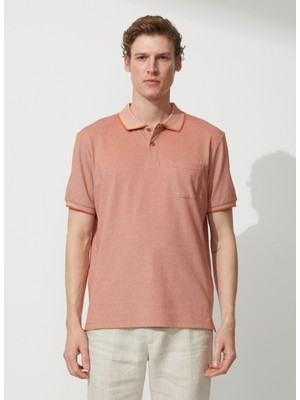Altınyıldız Classics Polo Yaka Kiremit Melanj Erkek T-Shirt 4A9000000004