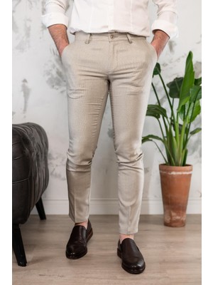 Notra Slimfit Dar Paça Likralı Erkek Yazlık Gabardin Chino Pantolon