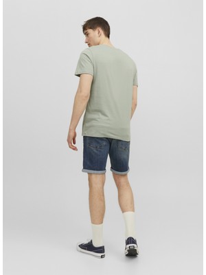 Jack & Jones Slim Fit Mavi Erkek Denim Şort 12224972_JJIRICK Jjorıgınal Shorts