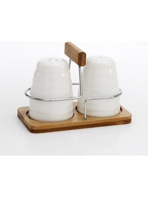 Fame Kitchen Un 6835 Fame Kitchen 2 Li Standlı Bambu Tuzluk Biberlik