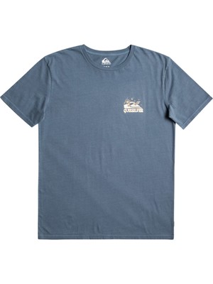 Quiksilver Enjoynotdestroy Erkek Mavi Tişört