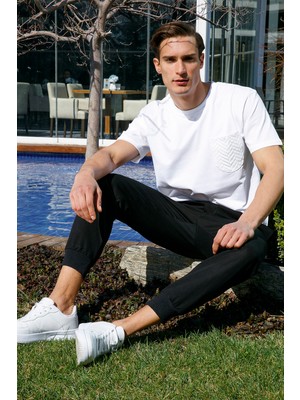 Buratti % 100 Pamuk Relaxed Fit Tek Cepli Bisiklet Yaka T Shirt Erkek T Shirt 5902505