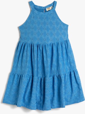 Koton Elbise Halter Yaka Fistolu Katlı Rahat Kesim