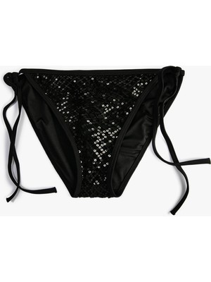 Koton Brazilian Bikini Altı Payetli Yanları Bağlamalı Boncuklu