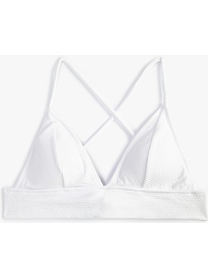 Koton Bralet Üçgen Bikini Üstü Dokulu