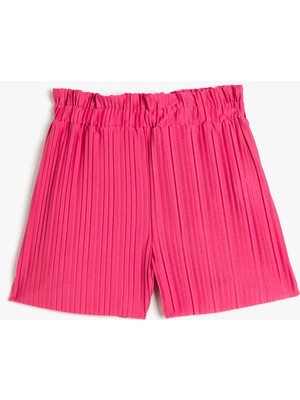 Koton Şort Pileli Beli Lastikli Rahat Kesim