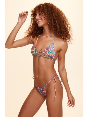 No Gossip Marine Ipli Bikini Tek Alt Gökkusağı 229203-D