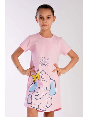 Vienetta Pamuklu Kız Çocuk Kısa Kol Gecelik