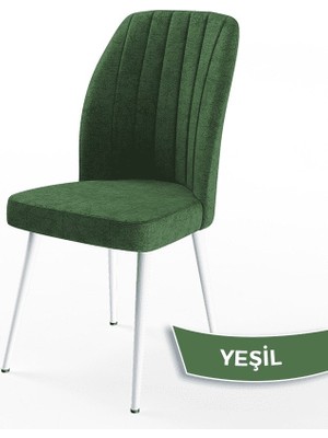 Canisa Concept Platinum Serisi Üst Kalite Mutfak Sandalyesi Metal Beyaz Iskeletli 1 Adet Sandalye