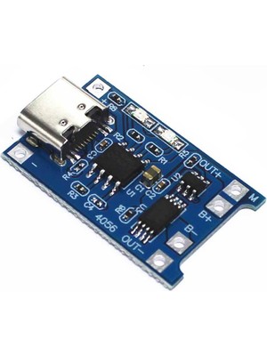 Elektromall TP4056 Lityum Pil Şarj Modülü Type-C - 5 Adet