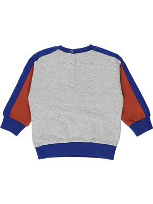 Panço Erkek Bebek Kabartma Yazı Detaylı Sweatshirt