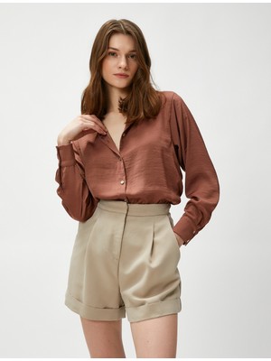 Koton Uzun Kollu Gömlek Düğmeli