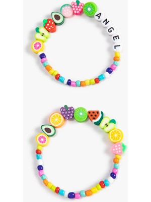 Koton Bileklik Meyve Temalı Boncuklu Çok Renkli