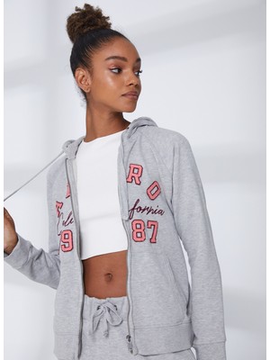 Aeropostale Sweatshirt, Xl, Gri Melanj