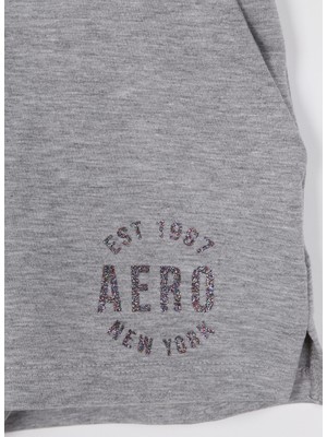 Aeropostale Şort, 13-14 Yaş, Gri Melanj