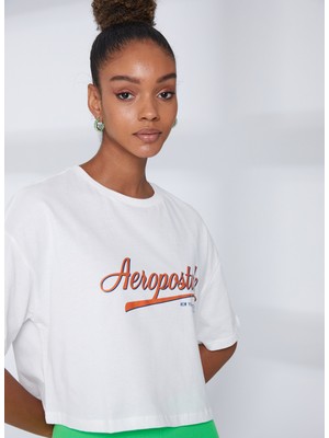 Aeropostale T-Shirt, Xl, Kırık Beyaz