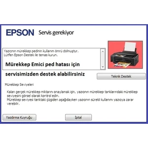 Epson L110 L210 L310 L382 L386 L365 L3050 L3060 L550 MÜREKKEP PED RESET PROGRAMI