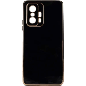 Heptek İletişim Xiaomi Mi 11T Pro 5g Kılıf Parlak Kenarlı Altın Işlemeli Kamera Korumalı Kapak (Bark)