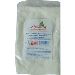 Salça Domates Turşu Koruyucu Toz Salisilik Asit 100 gr