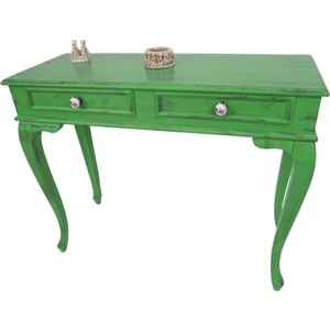 Evim Hizmet 120 cm Çekmeceli Yeşil Eskitme Dresuar Makyaj Masası