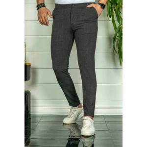 Erkek Antrasit Slim Fit Kumaş Pantolon