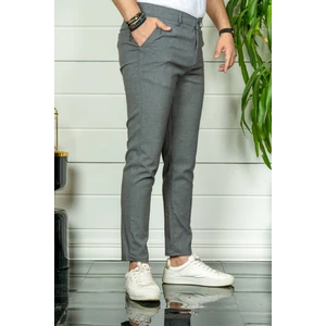 Erkek Füme Slim Fit Kumaş Pantolon