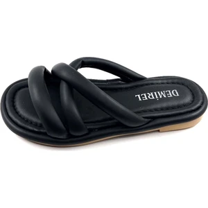 New Optimal Zerrano Çarpraz Terlik - Siyah - 37