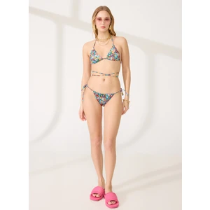 People By Fabrika Mavi - Kırmızı - Turuncu Kadın Bikini Takım 212-1003