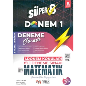 Nitelik Yayınları 8. Sınıf 1. Dönem Süper Matematik 8'li Deneme Sınavı