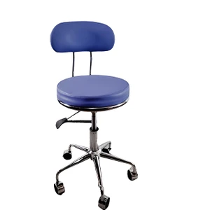 White Furniture Arena Deri Arkalıklı Tekerlekli Tabure Modell