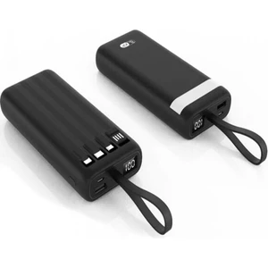 20,000 Mah Powerbank LED El Feneri Özellikli Kablolu Taşınabilir Şarj Cihazı