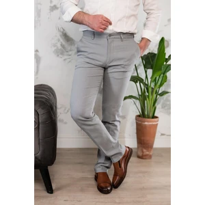 Klasik Kesim Nokta Desenli Erkek Gabardin Yazlık Pantolon