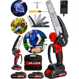 Alman 148 Vf 10 Ah %100 Kömürsüz Motor Akülü Dal Kesme Budama Testere Bıçkı Makinesi 15 cm