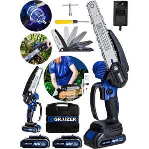 Alman 148 Vf 10 Ah %100 Kömürsüz Motor Akülü Dal Kesme Budama Testere Bıçkı Makinesi 15 cm