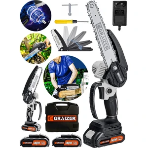 Alman 148 Vf 10 Ah %100 Kömürsüz Motor Akülü Dal Kesme Budama Testere Bıçkı Makinesi 15 cm