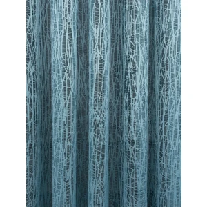 Taç Buz Kırığı Kullanıma Hazır Ekstraforlu Pilesiz Tül Perde Tek Kanat - Turkuaz 110 x 240 cm