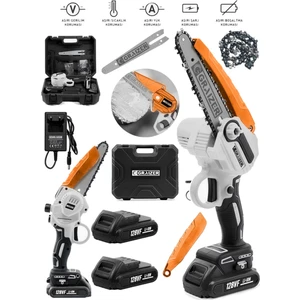 Alman 128 Vf 10 Ah Yağ Pompali Kömürsüz Motor Akülü Dal Kesme Budama Testere Bıçkı Makinesi 20CM