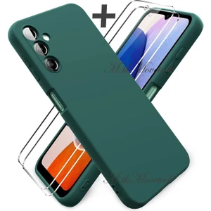 M.TK Moveteck Samsung Galaxy A54 5g Uyumlu Kılıf Soft Yumuşak Silikon + 9h Ekran Koruyucu Set Kamera Korumalı Kapak 2in1