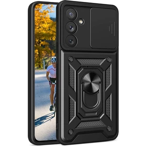 M.TK Moveteck Samsung Galaxy A34 5g Için Telefon Kılıfı Sürgülü Cam Kamera Lens Koruması Military Zırh Tank Armor Pars Kapak