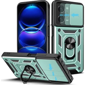 M.TK Moveteck Xiaomi Redmi Note 12 Pro 5g Kılıf Kamera Darbe Korumalı Sürgülü Yüzüklü Armor Military Tank Pars Sürgülü Zırh