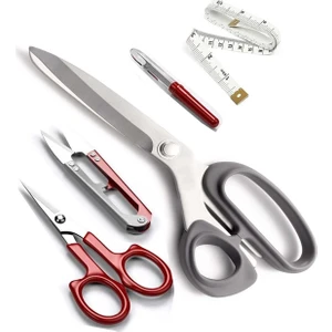 Sol El Makası Solak Plastik Saplı 21 cm Kumaş Kesim Makası Set