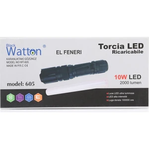 10W 2000 Lümen 4 Renk Güçlü El Feneri Watton WT-605