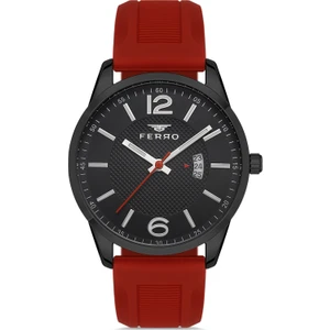 Bordo Silikon Kordon Erkek Kol Saati F11316D-ZK