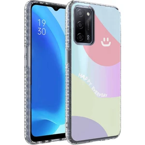 Oppo A54 4g Kılıf Airbag Kenarlı Renkli Desenli Silikon Elegans Kapak